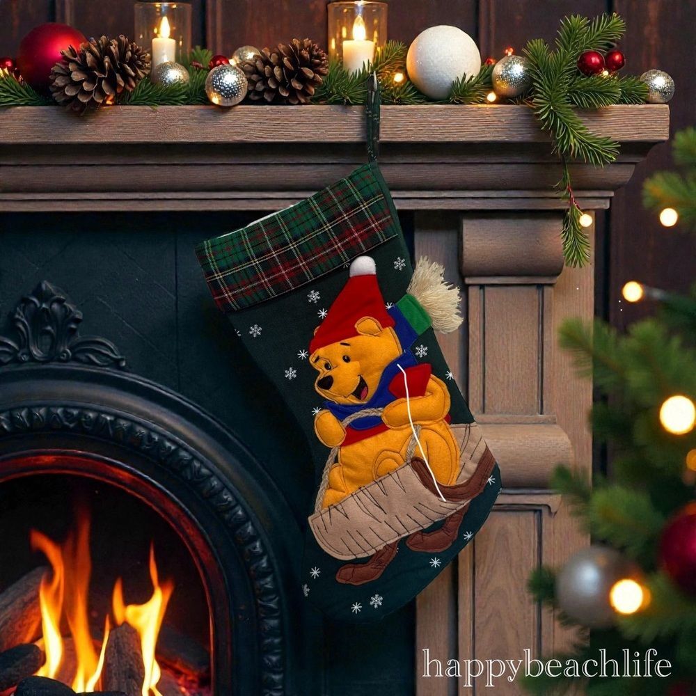 Vintage Winnie the Pooh Christmas Stocking